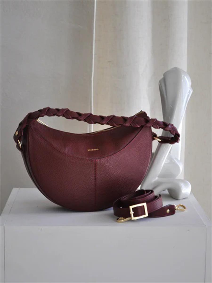 Sophie Leather Shoulder Bag Cherry Red Tucan Boutique — free download